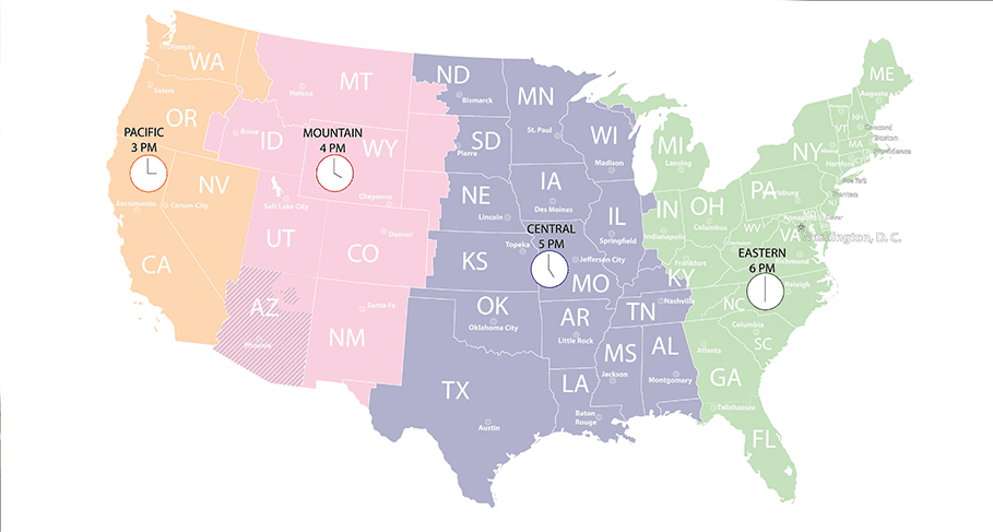 Časová pásma v USA