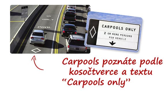 Jízdní pruh pro auta s více osobami
