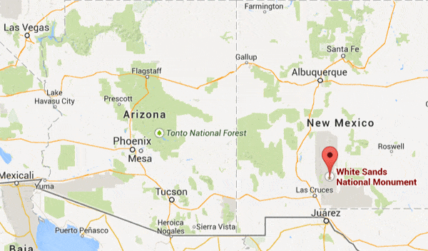 Mapa White Sands
