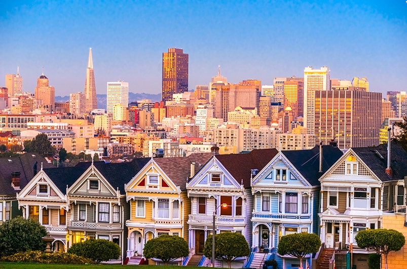 San Francisco viktoriánské domy
