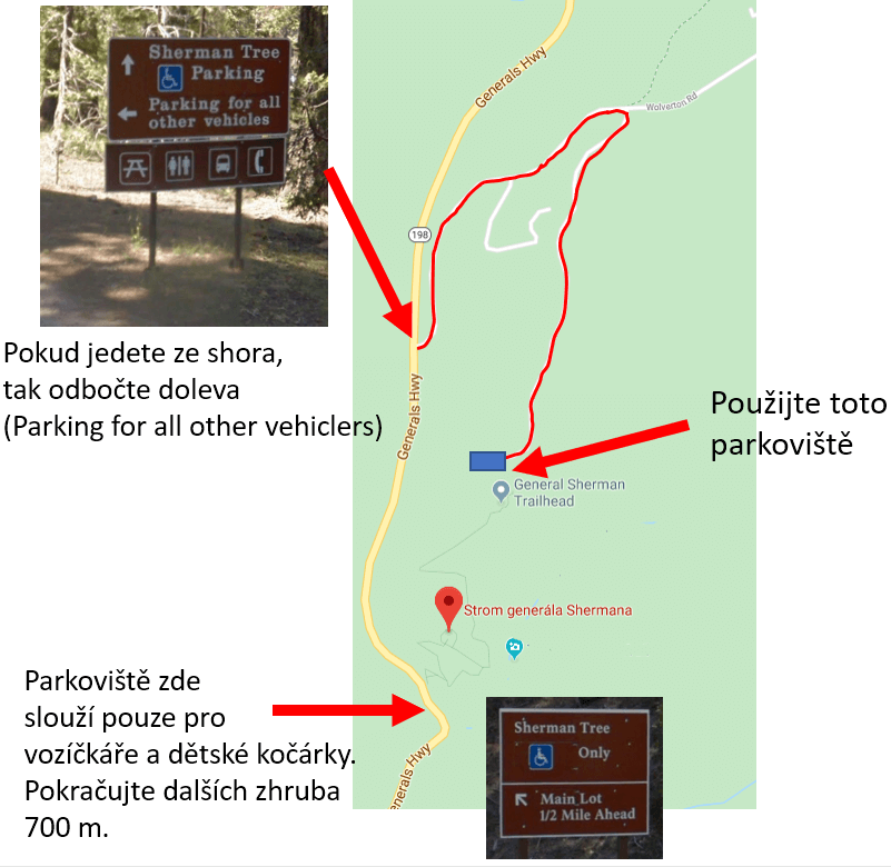 Parkoviště u stromu General Sherman