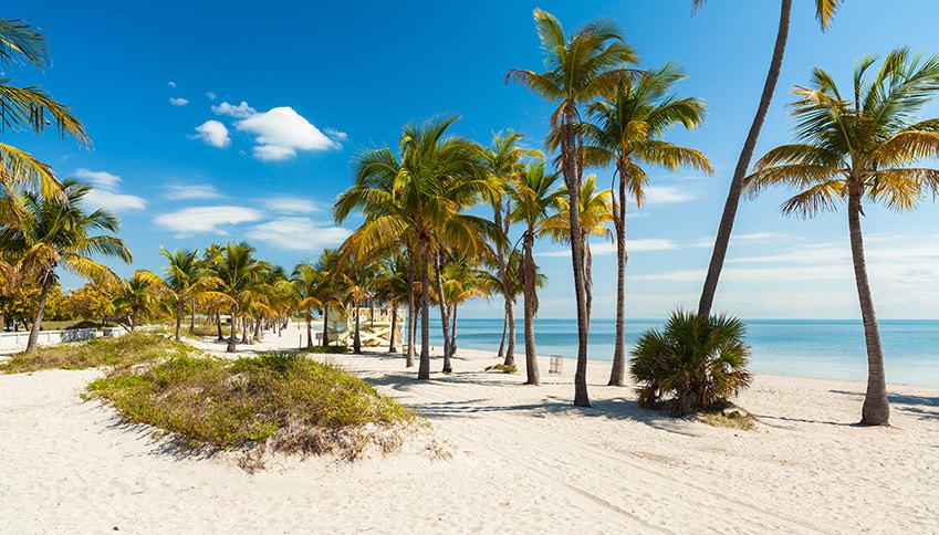 Pláž na Key Biscayne