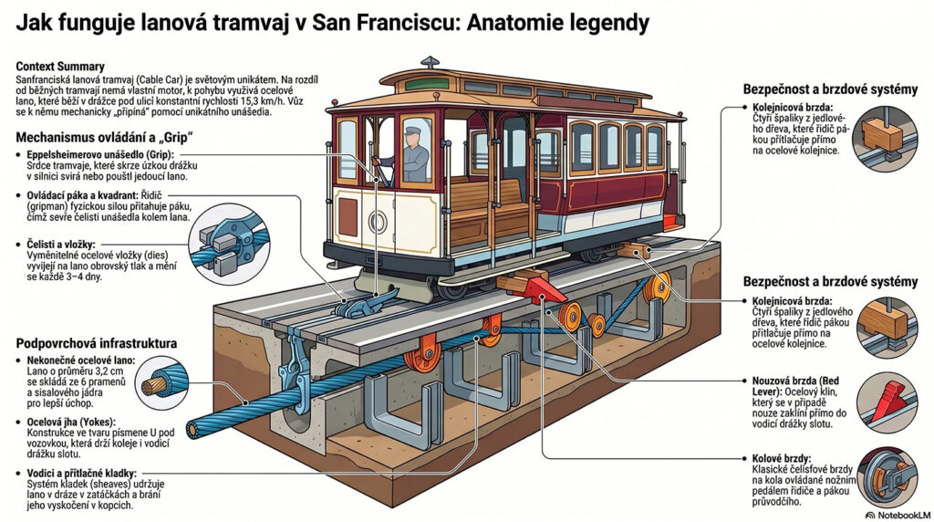 Tramvaj v San Franciscu - jak to funguje