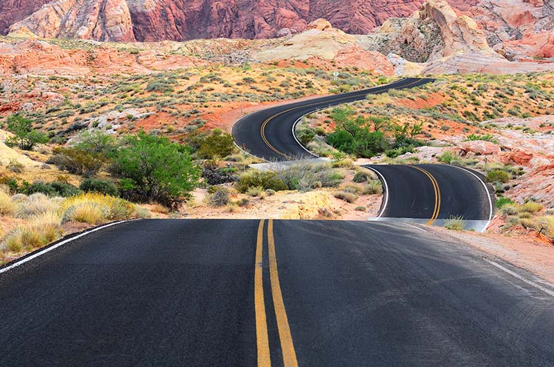 Silnice ve Valley of Fire