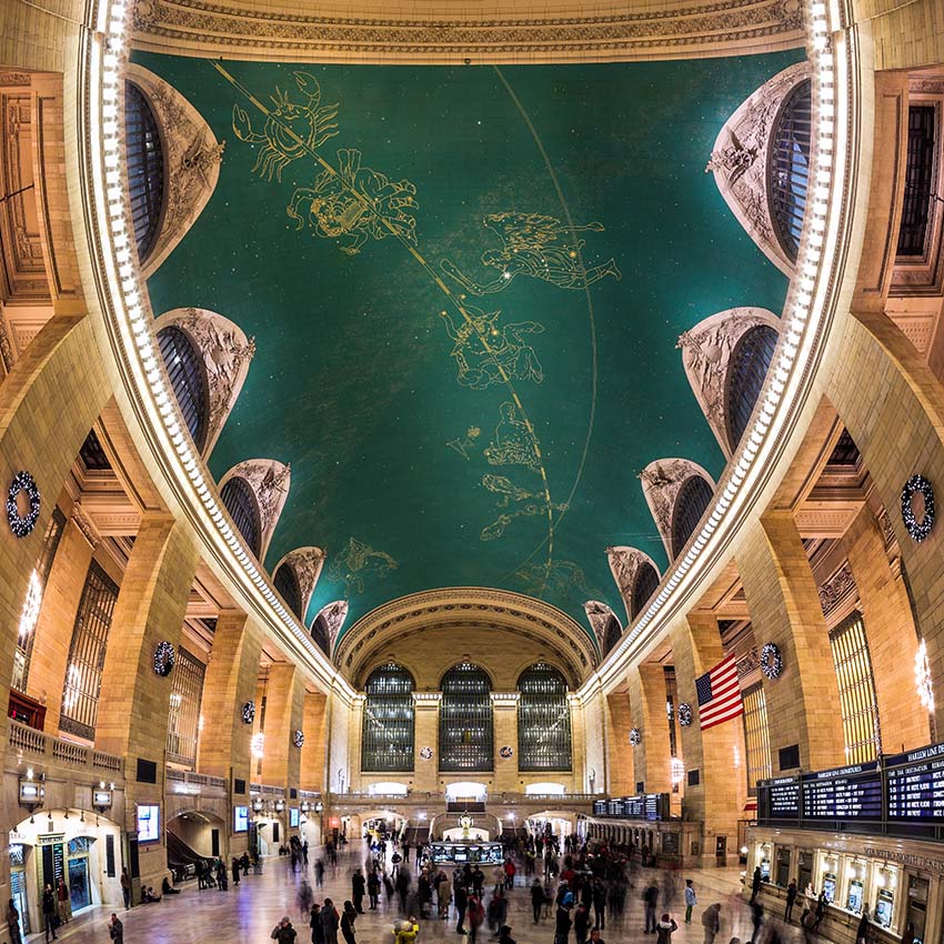 Strop s hvězdnou oblohou v Grand Central Terminal