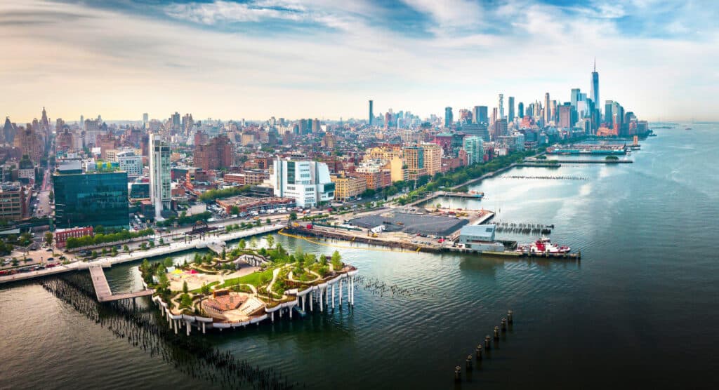 Pier 55 - Little Istland v New Yorku