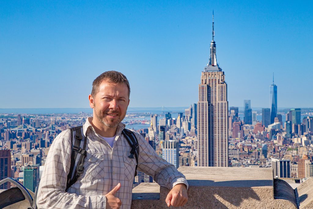 Pohled na Empire State Building v New Yorku