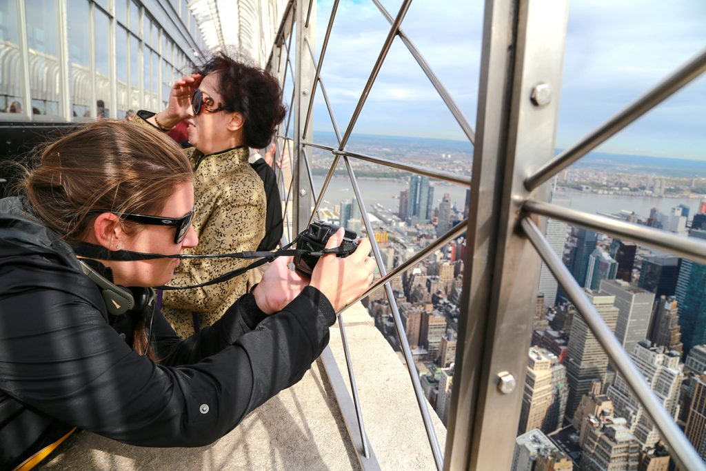Pohled z plošiny Empire State Building v New Yorku