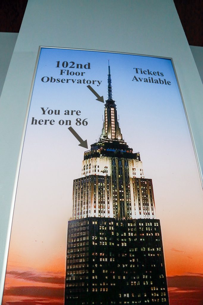 Vyhlídky z Empire State Buildinv v 86. nebo 102. patře
