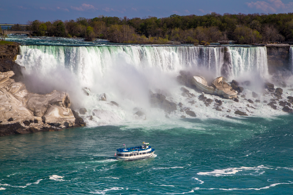 Pohled na Niagarské vodopády
